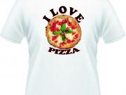 T-Shirt Love Pizza Tonda